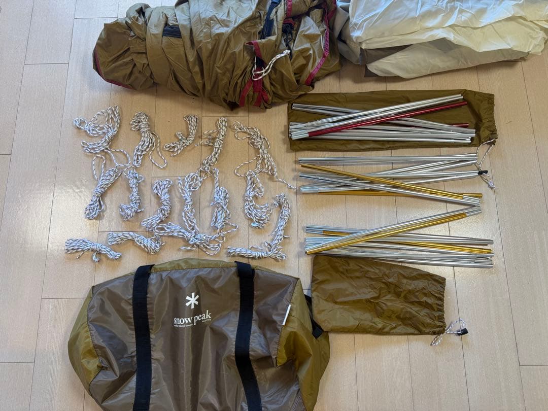  peak TTセットテントとタープ マットシート付き