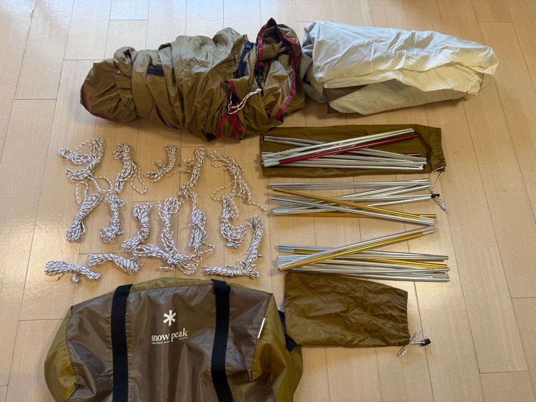  peak TTセットテントとタープ マットシート付き