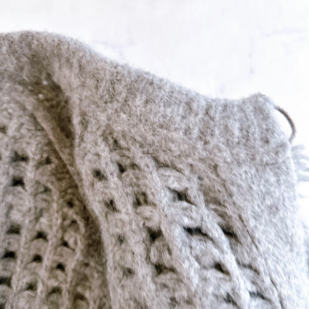 ESTNATION エストネーション ティアードニットケープ　フリンジ ボレロ