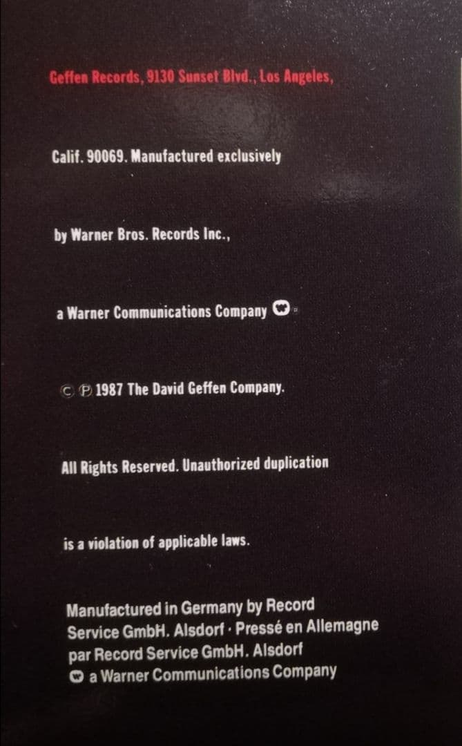 ガンズ&ローゼズ『Appetite For Destruction』