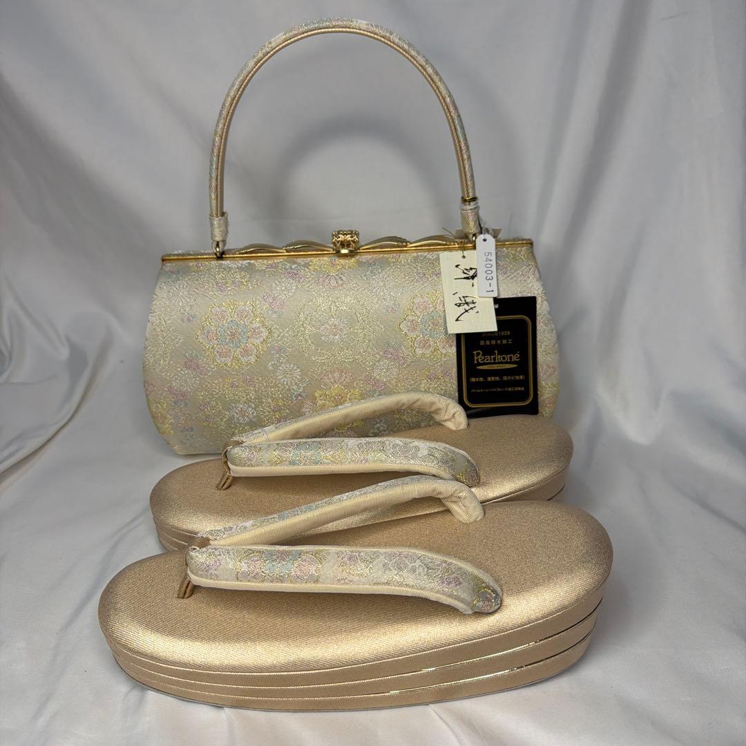 新品訳あり　フォーマル系　ゴールド　草履　バッグ　セット　L 入学式など