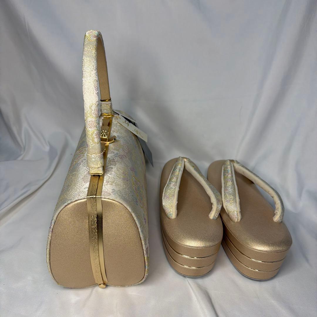 新品訳あり　フォーマル系　ゴールド　草履　バッグ　セット　L 入学式など