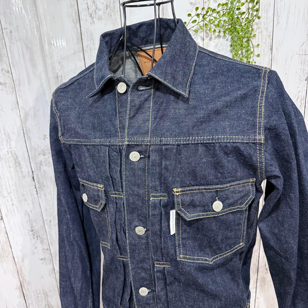 マニュアルアルファベット デニムジャケット M セルビッジ 濃紺