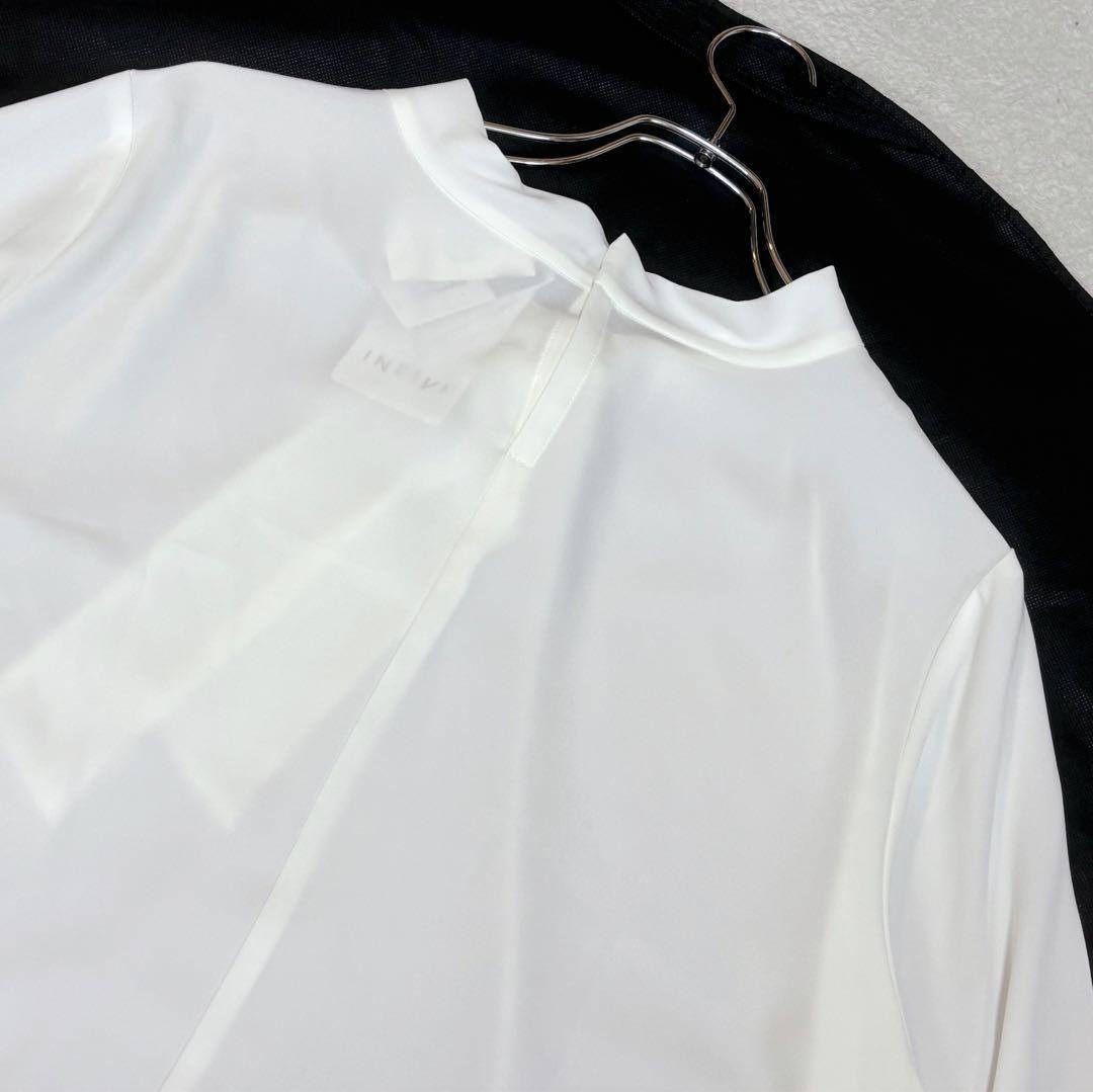 タグ付新品✨24SS完売 INDIVI ボウタイブラウス 白 大きいサイズ19号