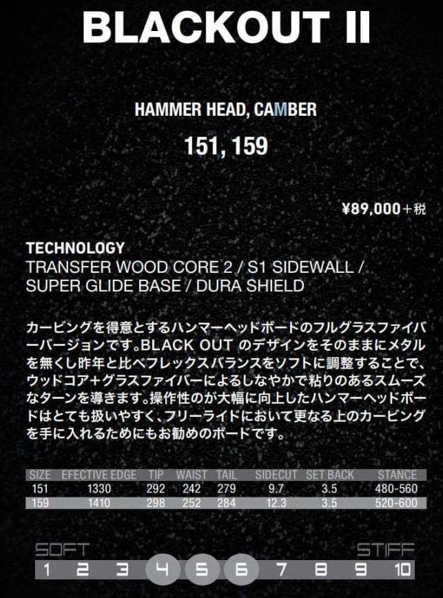 ★良品 ELAN BLACKOUT 2 159 エラン ブラックアウト 2022