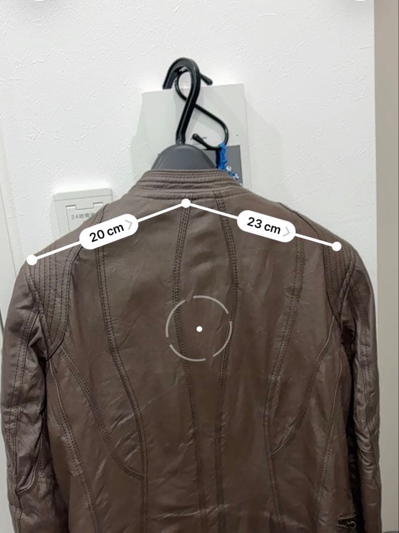 goa 豚皮　ブラウンライダースジャケット