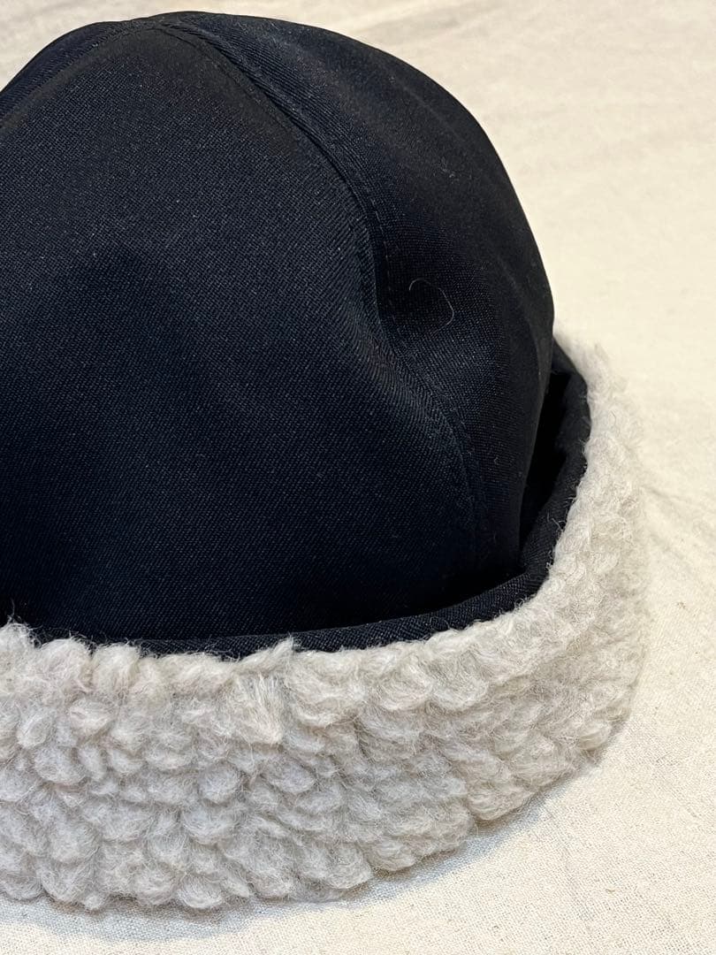 【新品】mature ha.マチュアーハ ボアキャップ 黒ブラック ファー帽子