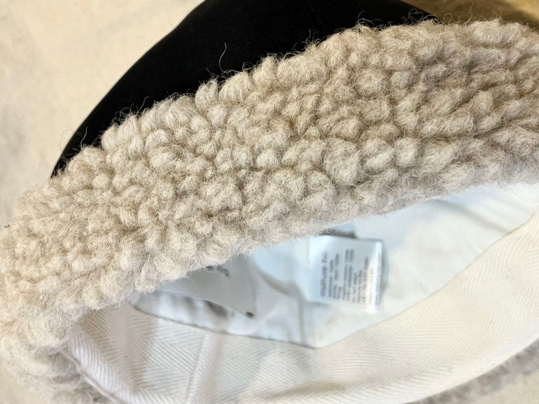 【新品】mature ha.マチュアーハ ボアキャップ 黒ブラック ファー帽子