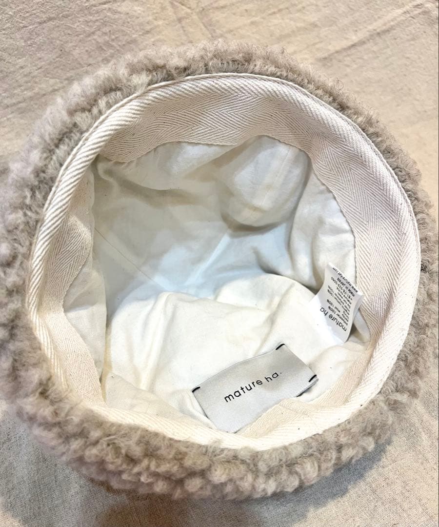 【新品】mature ha.マチュアーハ ボアキャップ 黒ブラック ファー帽子