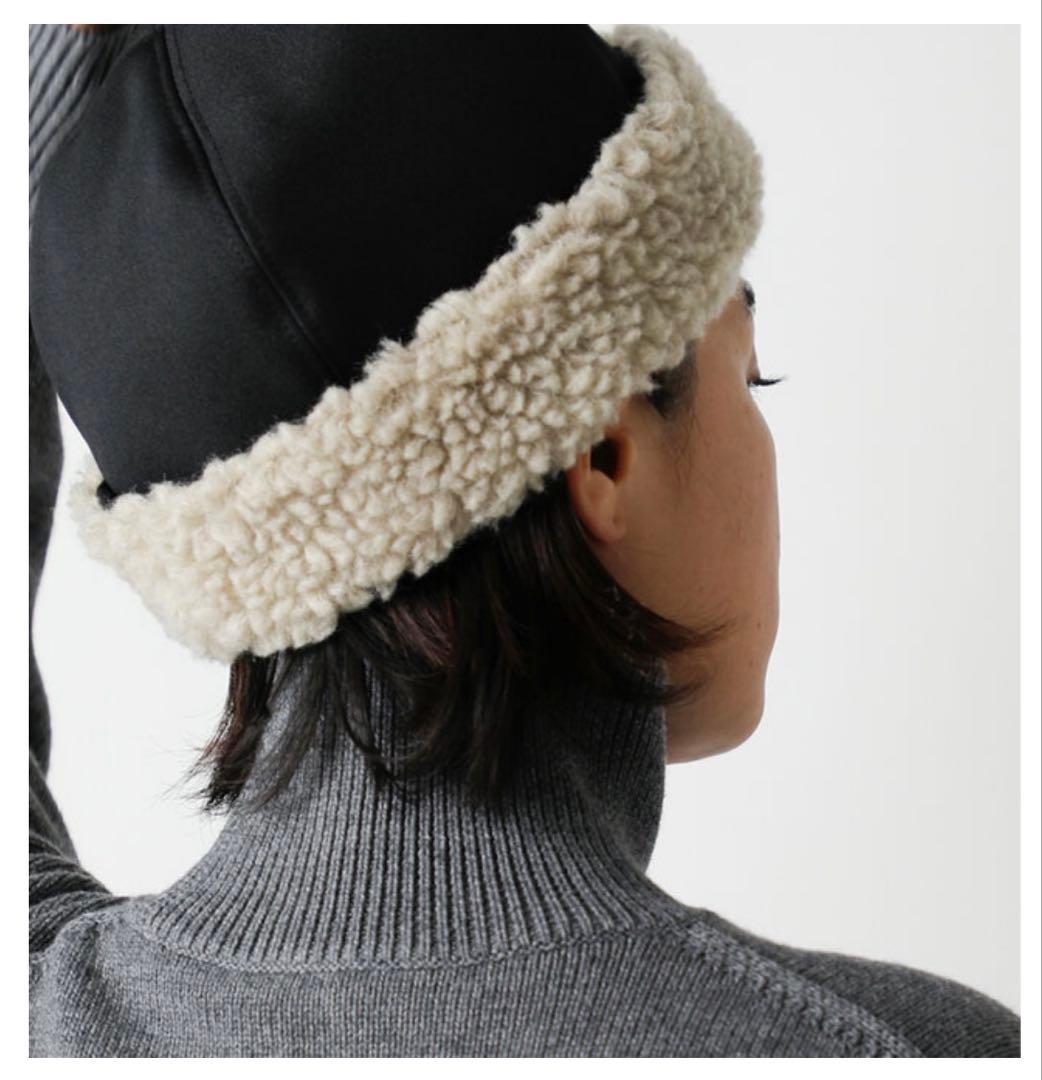 【新品】mature ha.マチュアーハ ボアキャップ 黒ブラック ファー帽子