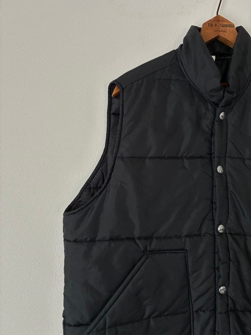 80's USA製 ベスト　ワークベスト　キルティングベスト　ブラック