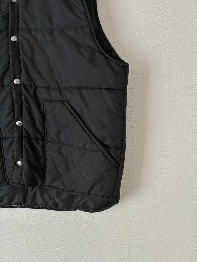 80's USA製 ベスト　ワークベスト　キルティングベスト　ブラック