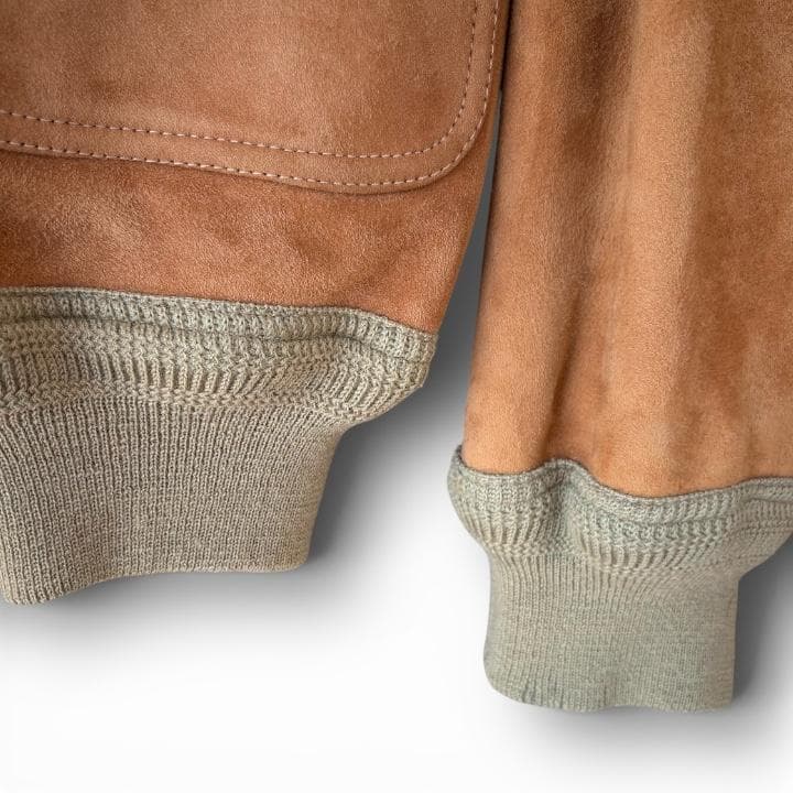 BELFE 本革スエード バルスタージャケット ヴァルスタリーノ 茶 イタリア製