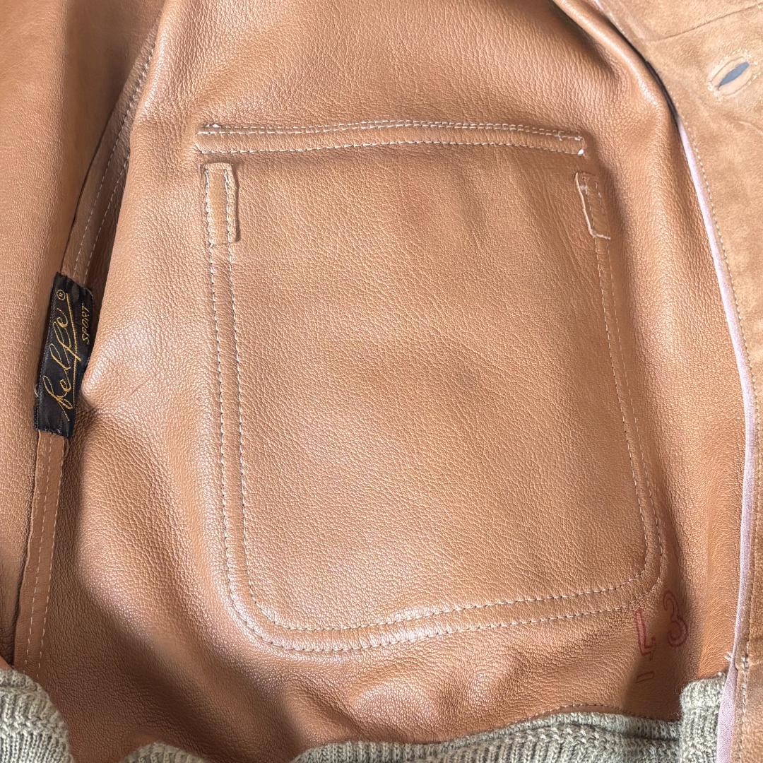 BELFE 本革スエード バルスタージャケット ヴァルスタリーノ 茶 イタリア製