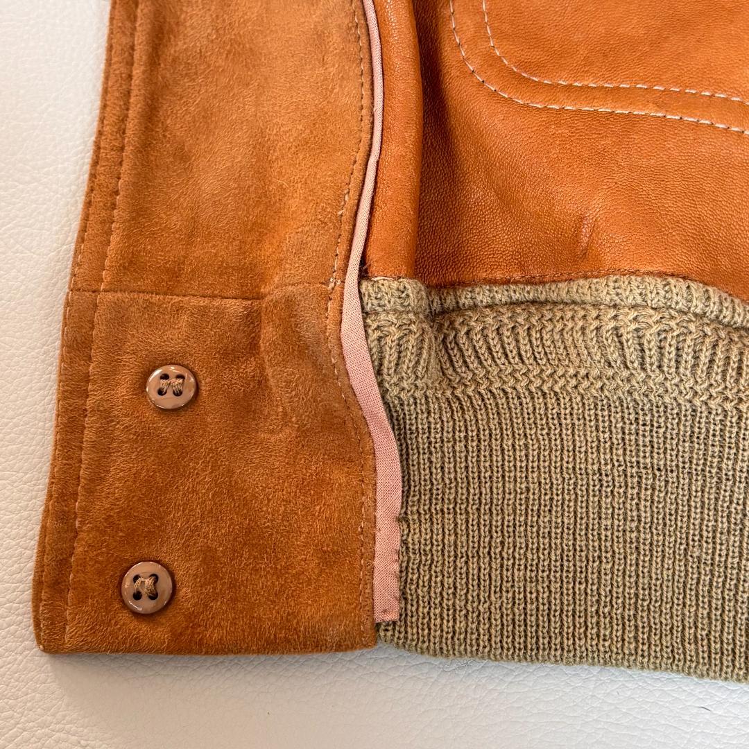 BELFE 本革スエード バルスタージャケット ヴァルスタリーノ 茶 イタリア製