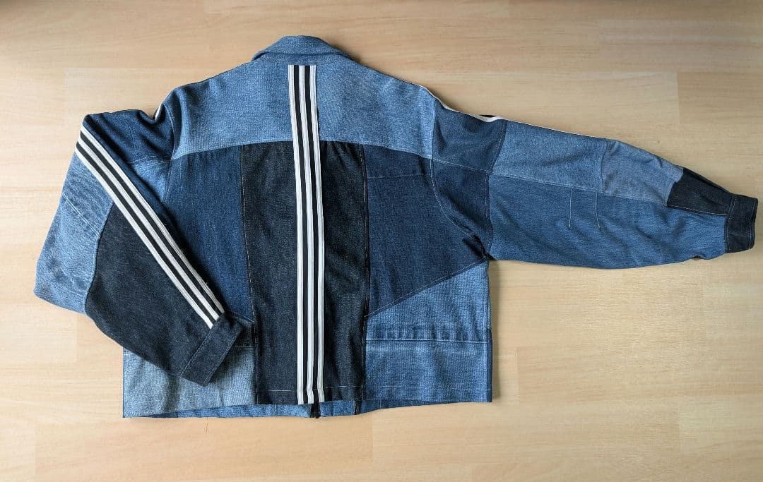 パッチワークデニムジャケット　(リメイク品)