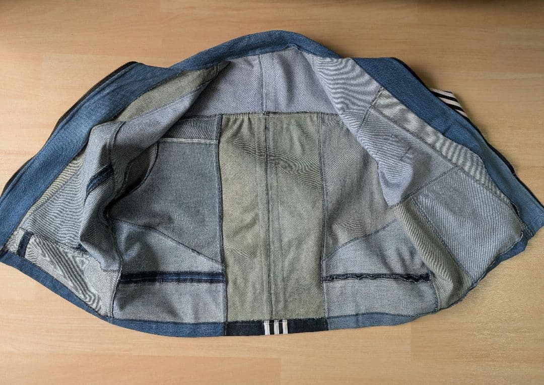 パッチワークデニムジャケット　(リメイク品)