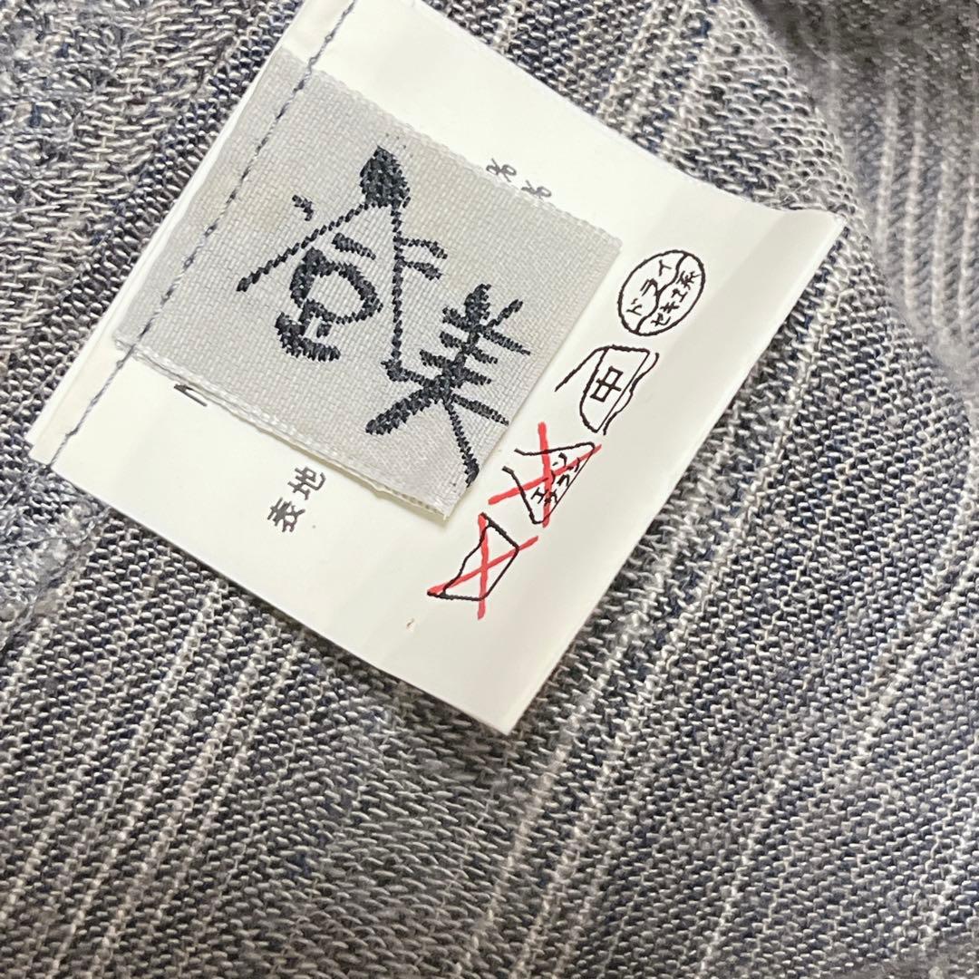 【石見銀山 群言堂 登美】レーヨンリネンジャケット/美品/Aライン/デザイン襟