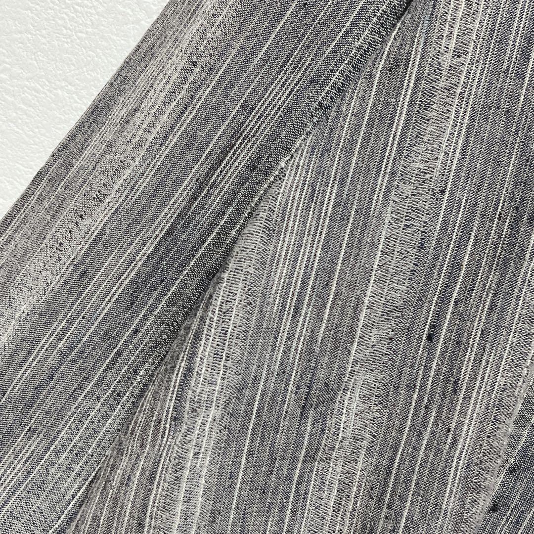 【石見銀山 群言堂 登美】レーヨンリネンジャケット/美品/Aライン/デザイン襟