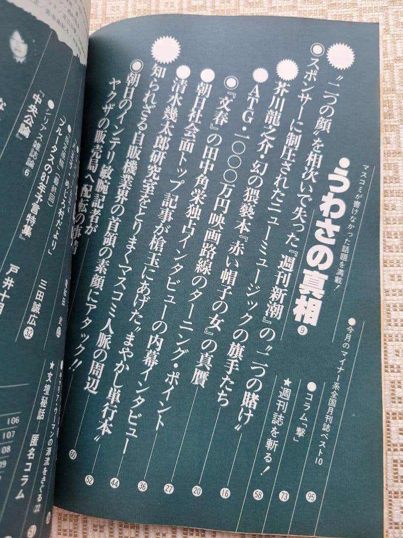 噂の真相 計8冊 1980年6月～1981年3月発行　ヴィンテージ　超レア