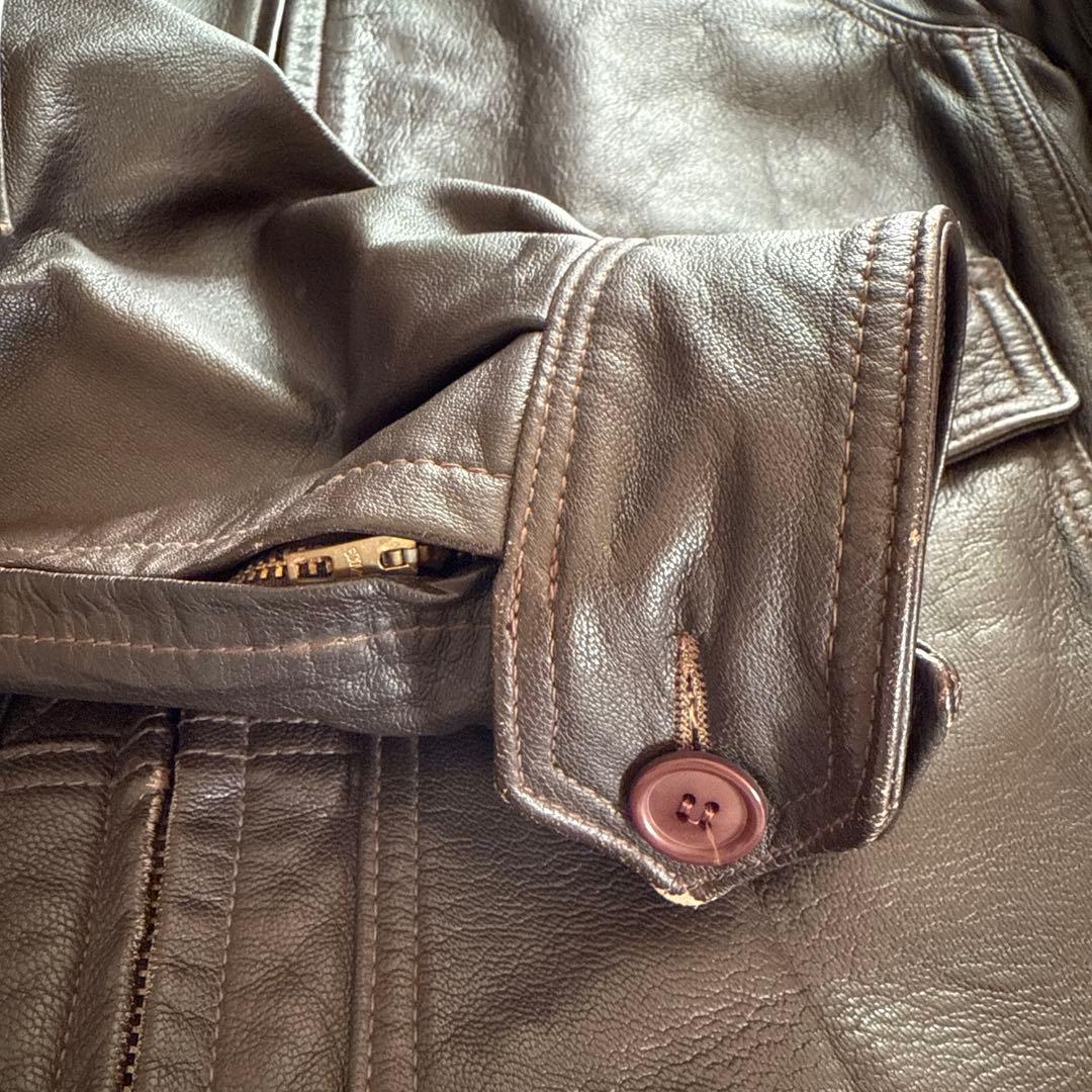 ロストワールド　ブラウン　茶色　G8 レザージャケット