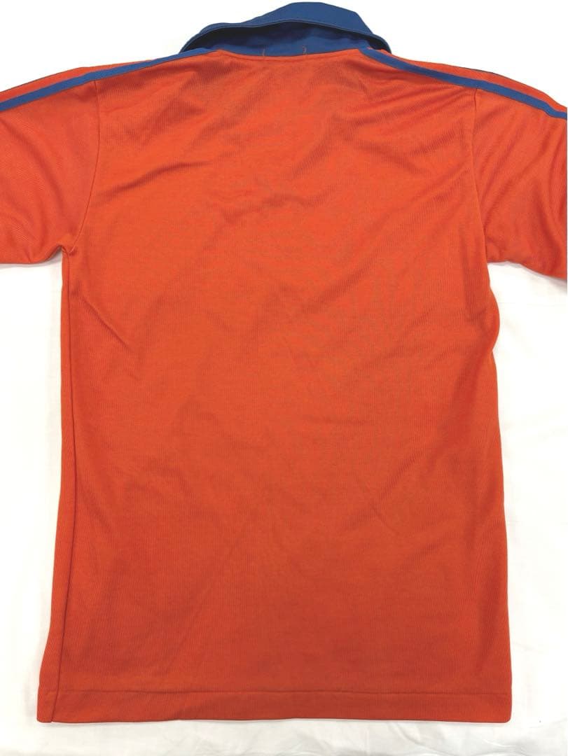 adidas アディダス ヴィンテージ 長袖 ゲームシャツ L オレンジ ブルー