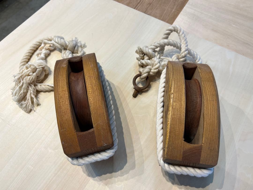 値下げ　滑車　アンティーク