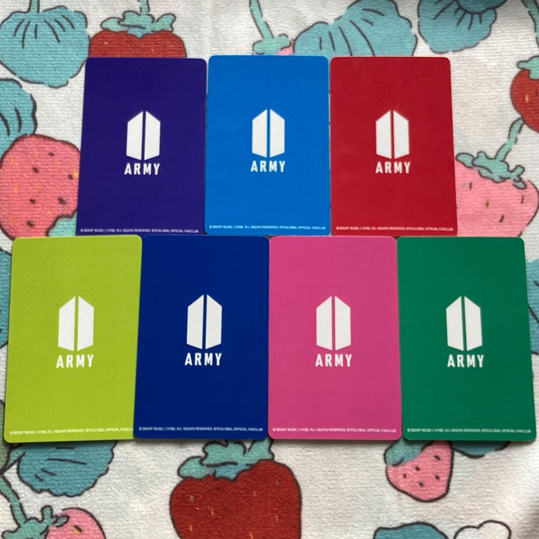 BTS JPFC 報誌アンケート ファンクラブ 抽選特典 セット7枚