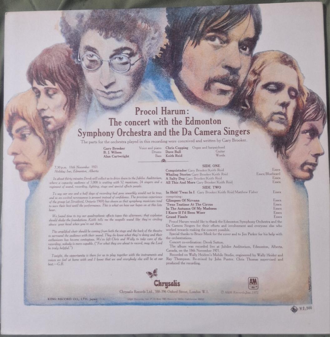 帯付LP◆プロコル ハルム●1972年『プロコル ハルム ライヴ』