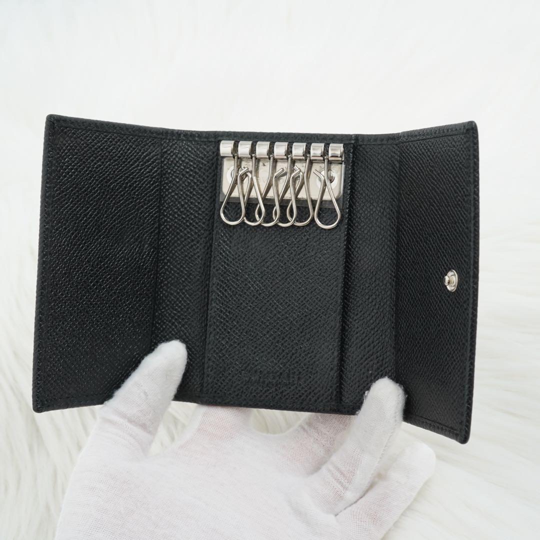 ほぼ未使用品　箱付き　BVLGARI ブルガリ　キーケース　金具　ブラック