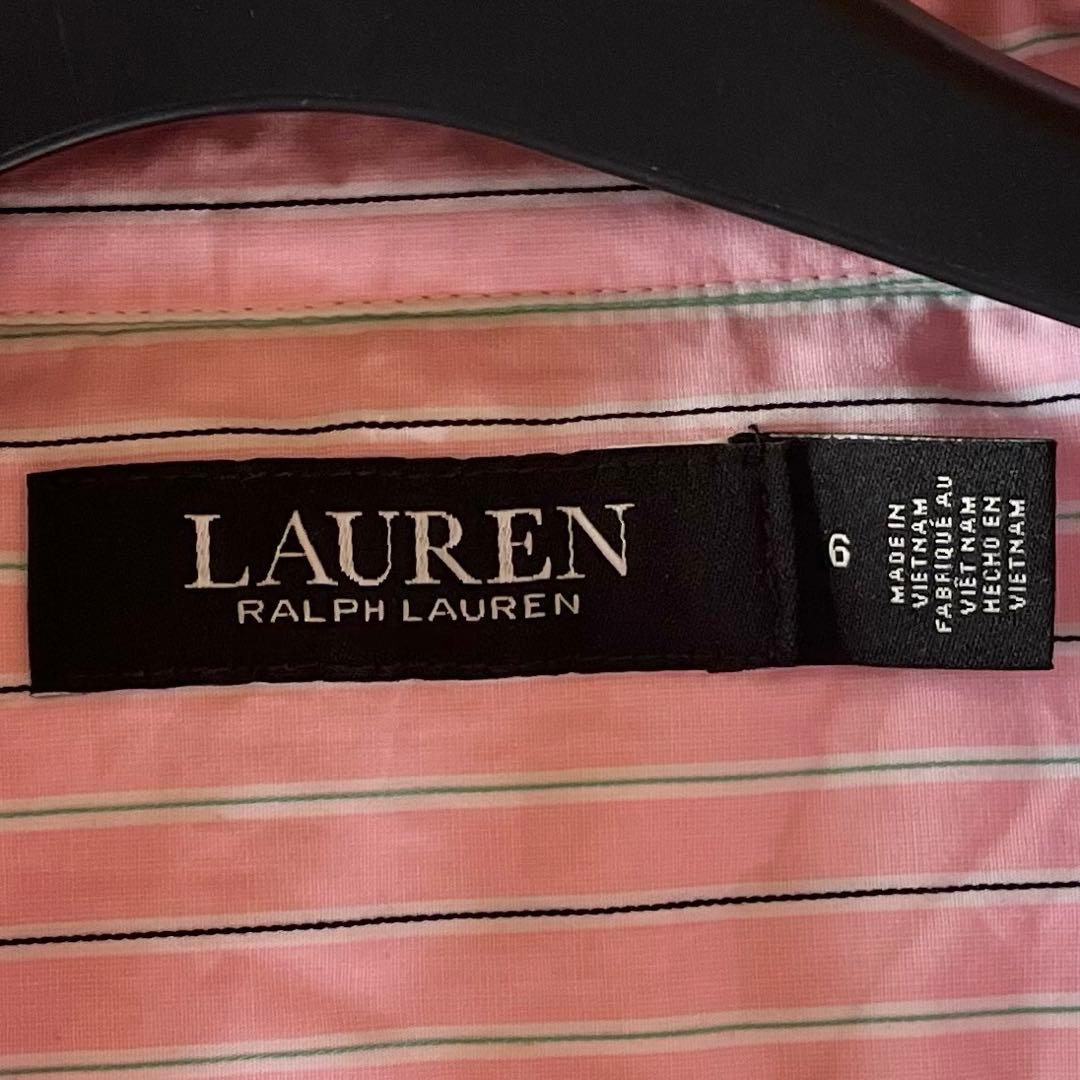 極美品✨ ローレンラルフローレン ストライプ シャツワンピース Aライン マキシ