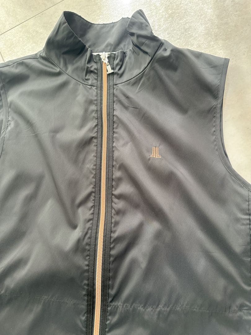 LANVIN スポーツ ランバン ベスト フリル ブラック 黒 42 ゴルフ