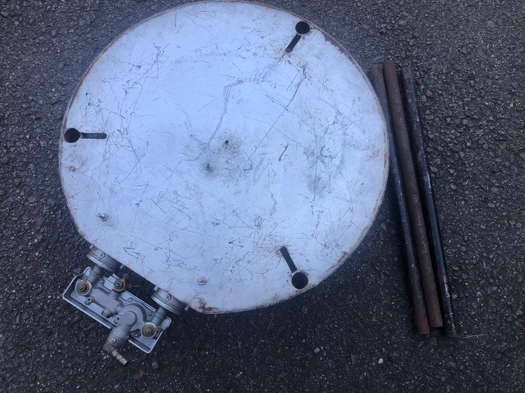 松尾ジンギスカン　ジャンボバーベキューセット　鉄板(直径60cm) コンロ足付き