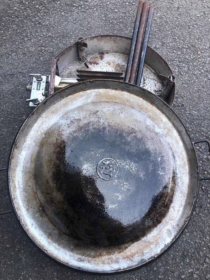 松尾ジンギスカン　ジャンボバーベキューセット　鉄板(直径60cm) コンロ足付き