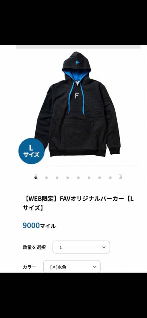 【新品】北海道日本ハムファイターズ FAVオリジナル限定パーカー　Lサイズ