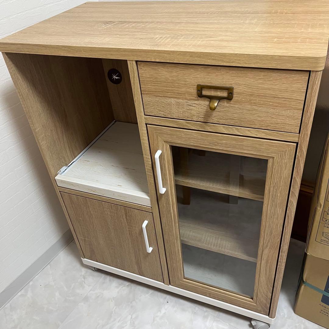 【最終値下げ】ナフコ ナチュラルウッド 食器棚・キッチンカウンター