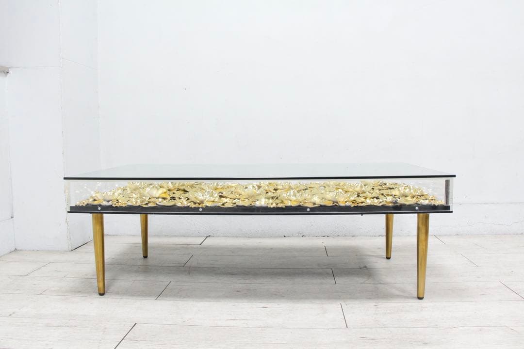 KARE カレ ゴールドフラワー 120x60cm ローテーブルコーヒーテーブル