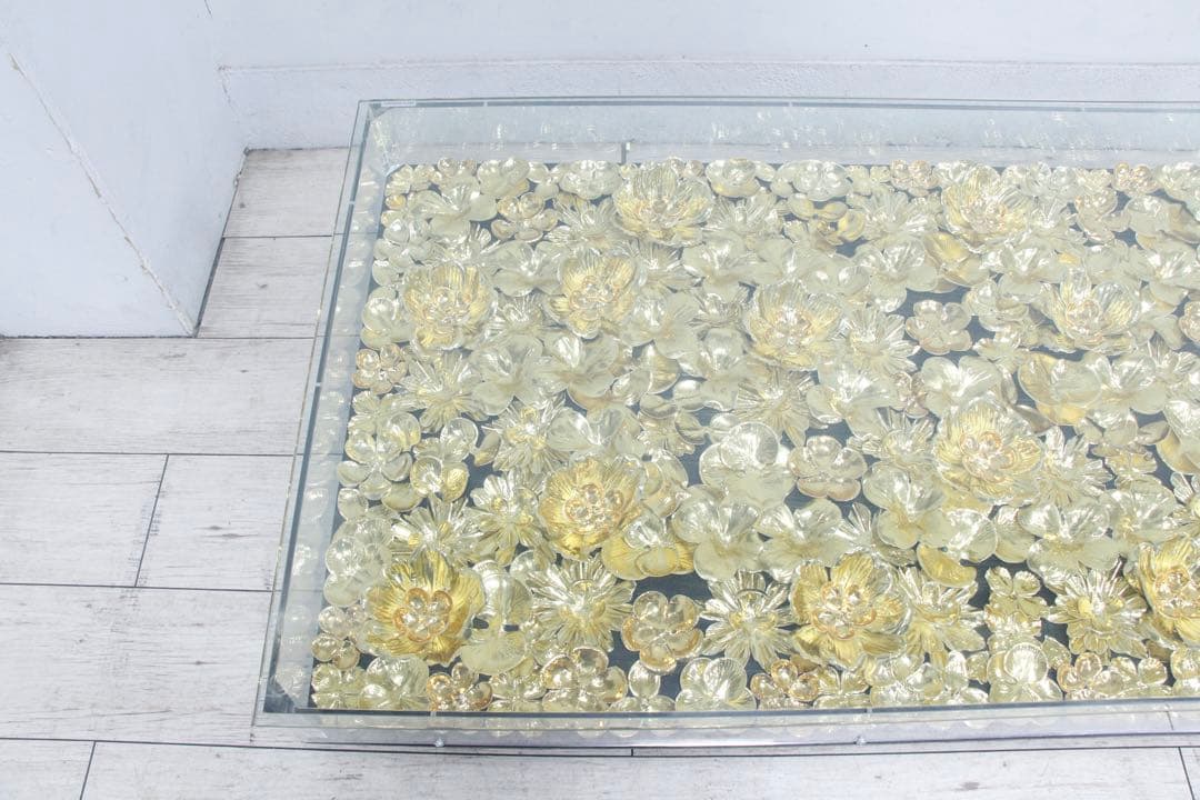 KARE カレ ゴールドフラワー 120x60cm ローテーブルコーヒーテーブル