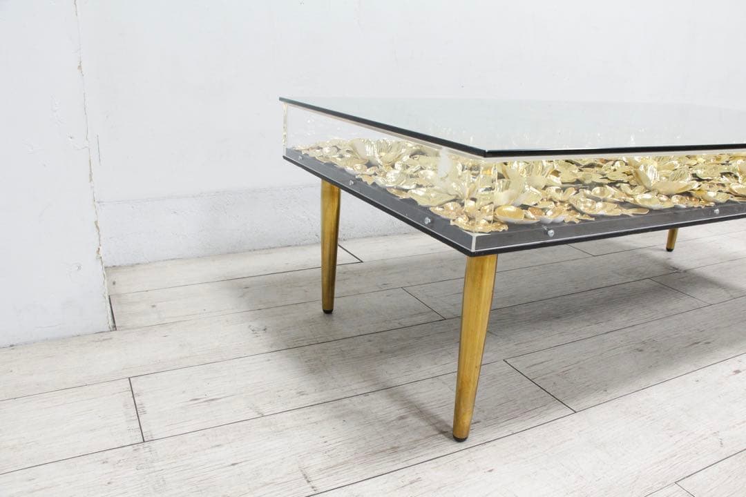 KARE カレ ゴールドフラワー 120x60cm ローテーブルコーヒーテーブル