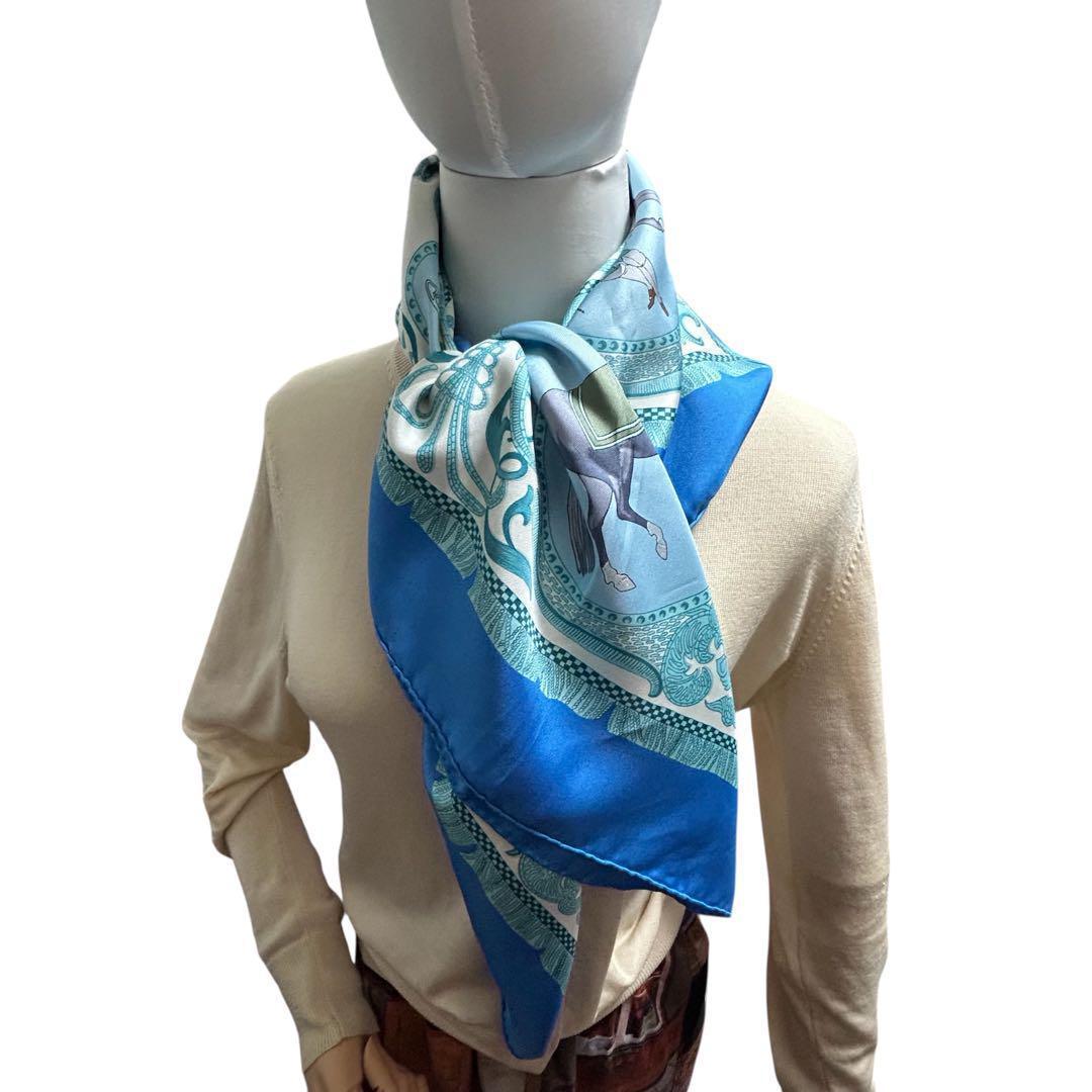 HERMES エルメス カレ スカーフ LA PRESENTATION シルク