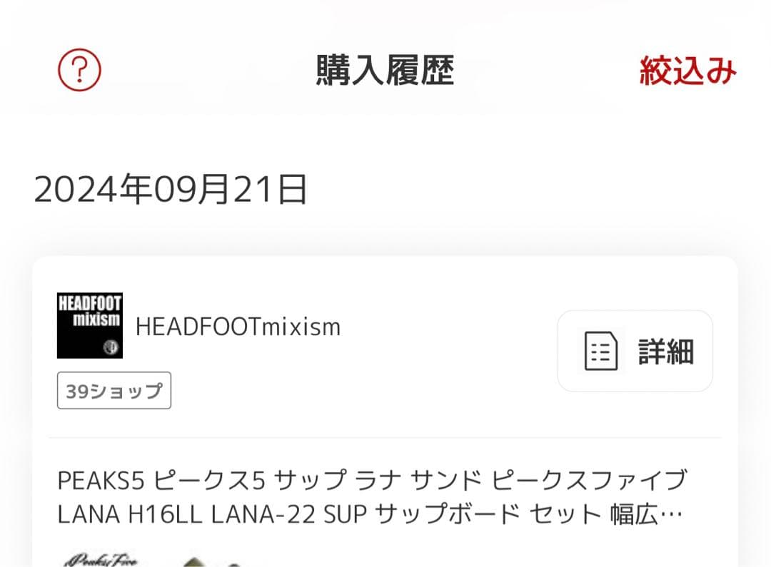 peaks5 LANA SUP 2回のみ使用