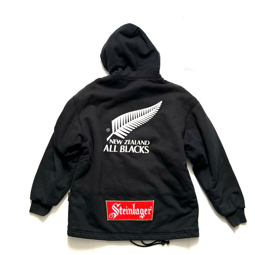 カンタベリー ALL BLACKS刺繍裏ボアスウェットコートジャケットMサイズ