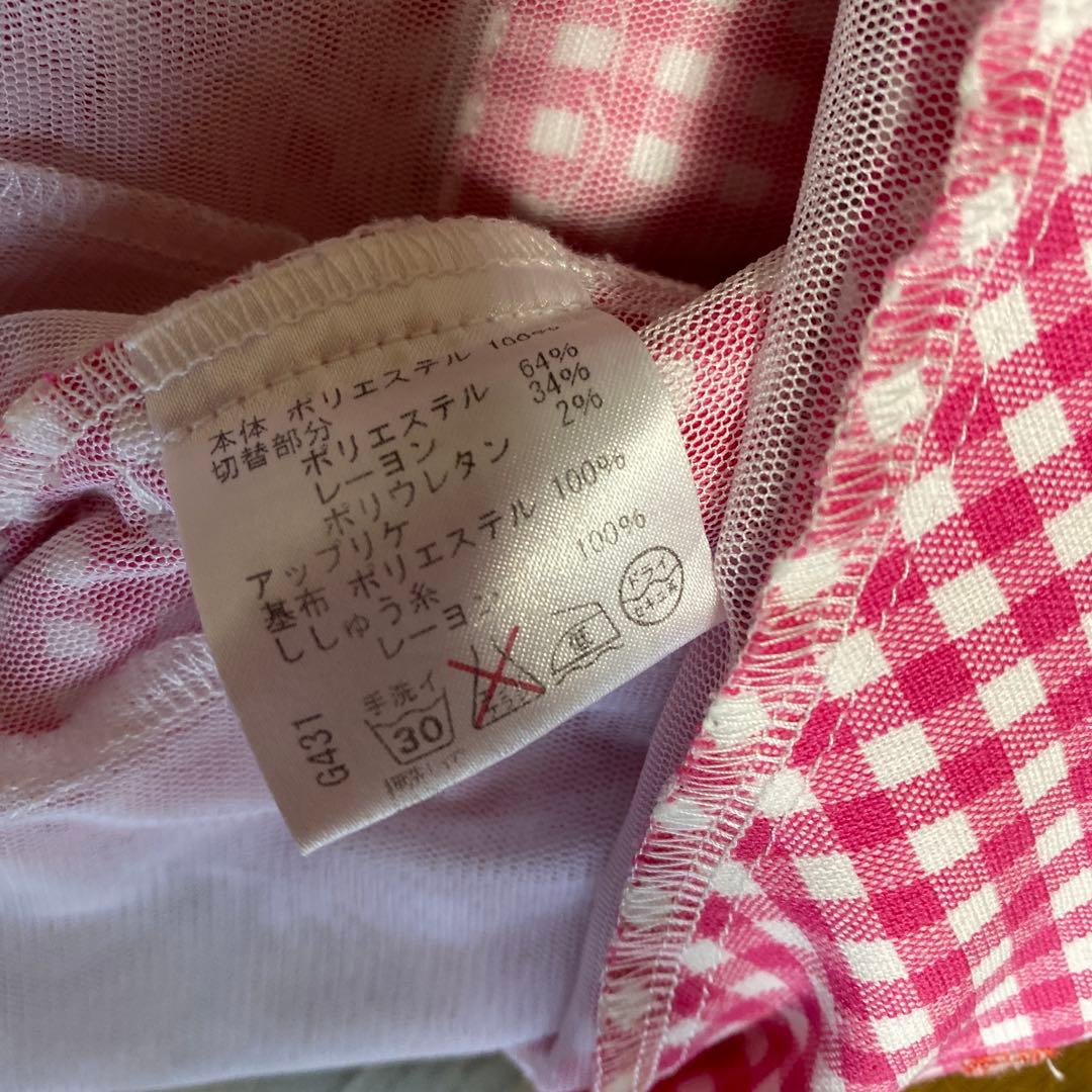 ビバハート　ゴルフ　ワンピース　ピンク　白　フリル　ハート　レディースＬ　極美品