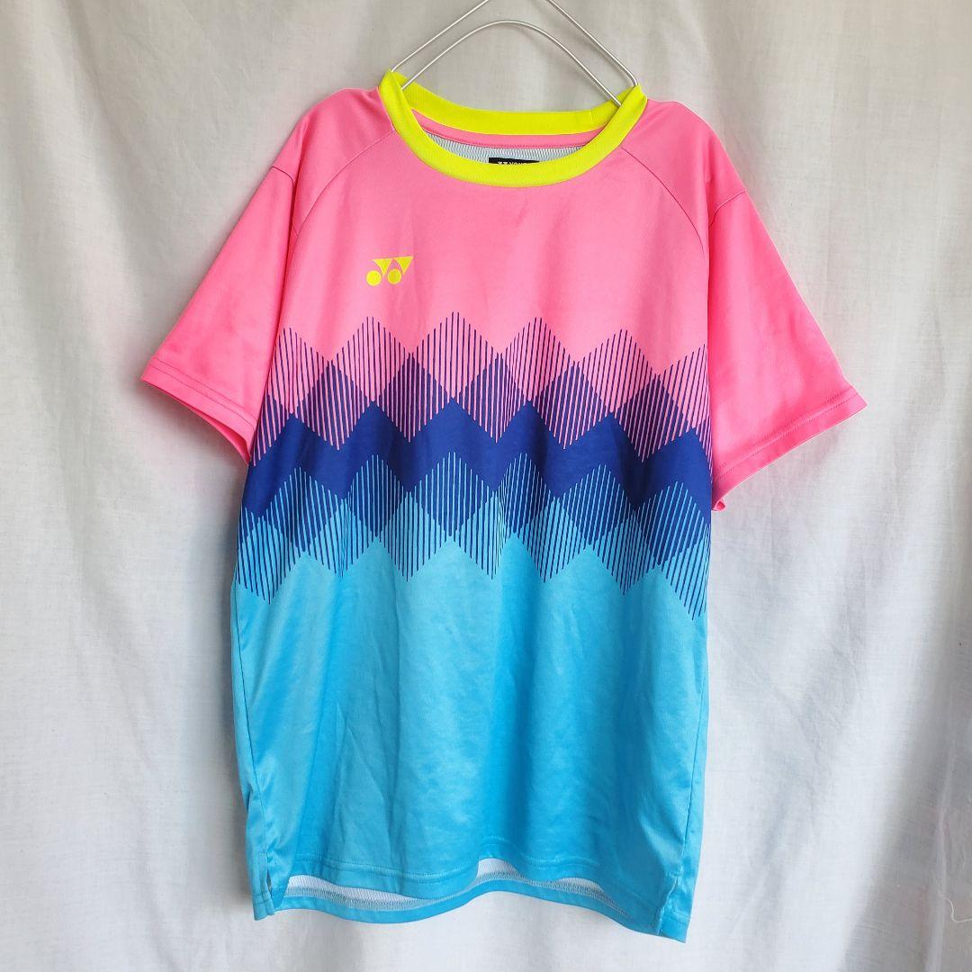 YONEX ヨネックス 模様 ピンク ウェア 半袖 Tシャツ バドミントン