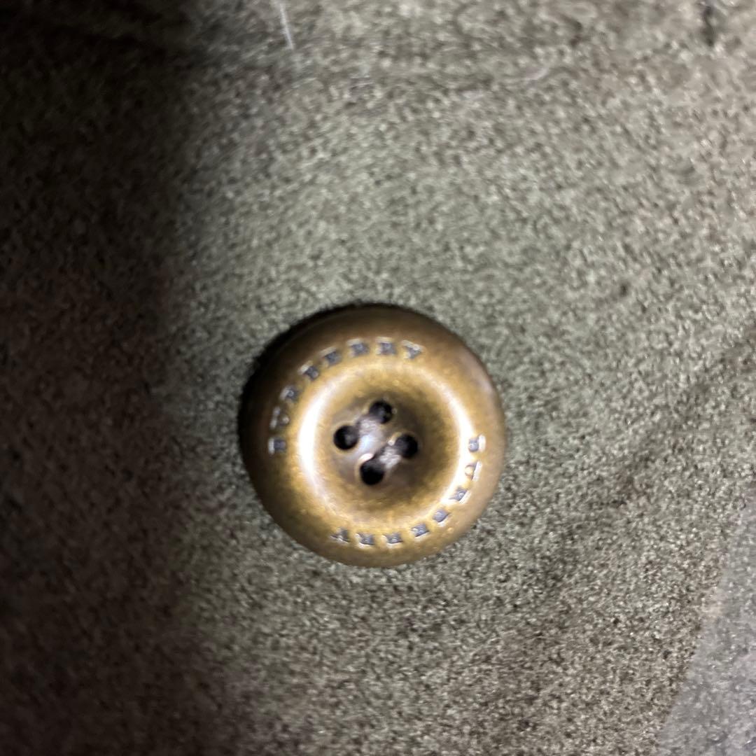 バーバリーロンドン ポンチョ ケープコート ウール100% カーキ 日本製