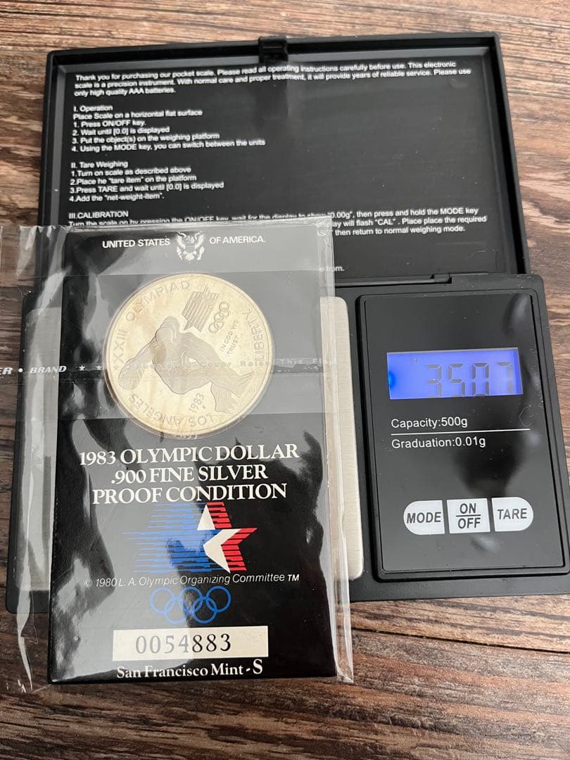 ロサンゼルスオリンピック銀貨　記念メダル