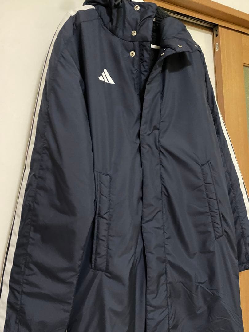 adidas ネイビー ベンチコート フード付き 新品タグ付きXL KA1303