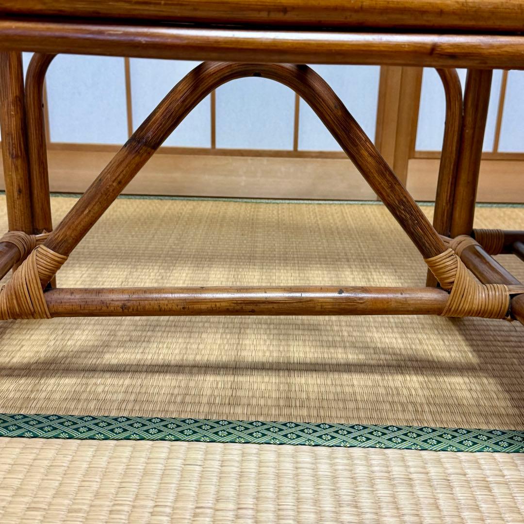 籐 ラタンベンチ 椅子 昭和レトロ ドレッサーセット③