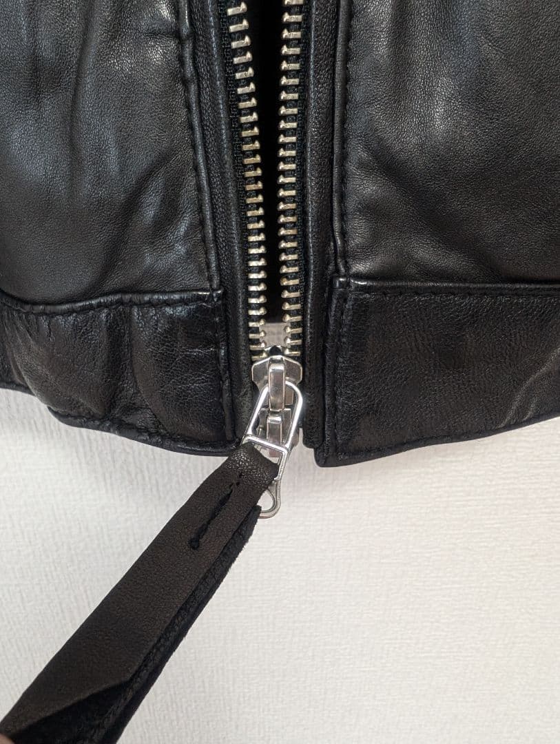 【MEN'S BIGI　Collective】羊革 レザージャケット ブラック