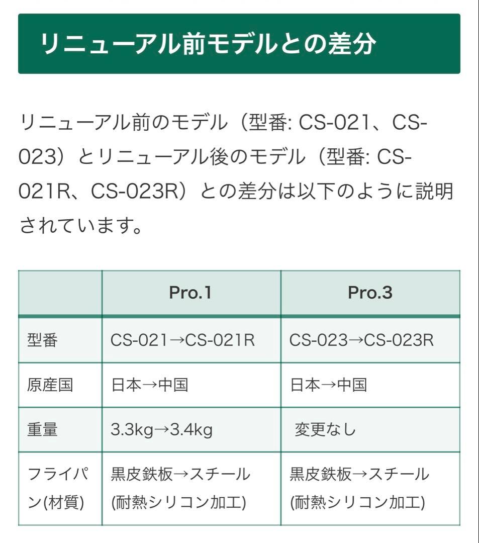 日本製　廃盤　旧モデル　スノーピーク　フィールドクッカー Pro.1